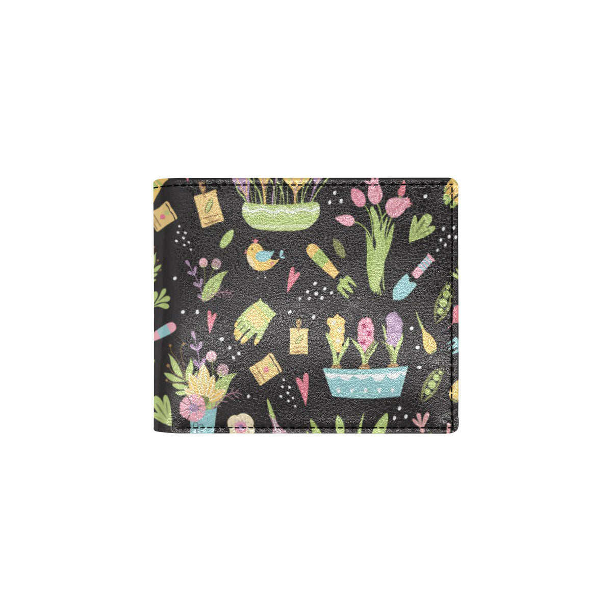 Gardening Pattern Print Design G03 Men's ID Card Wallet
