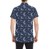 Celestial Moon Pattern Print Design 03 Men's Short Sleeve Button Up Shirt