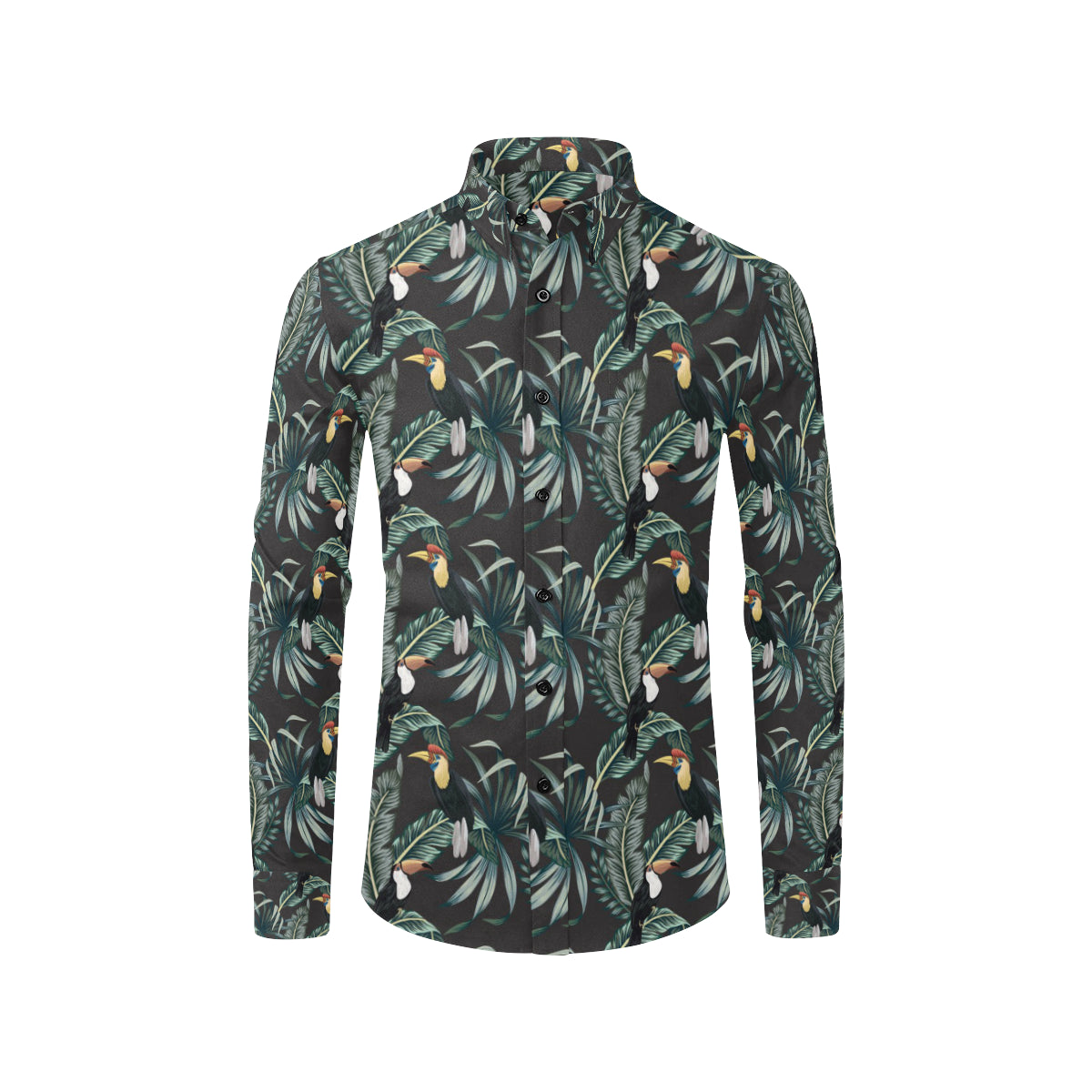 Rainforest Pattern Print Design RF06 Men's Long Sleeve Shirt