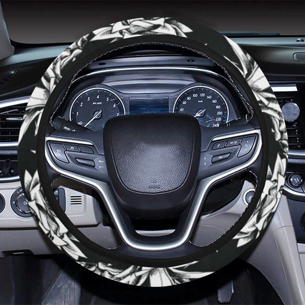 Pineapple Pattern Print Design PP08 Steering Wheel Cover with Elastic Edge