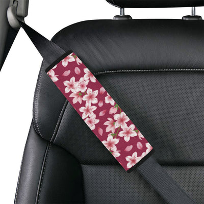 Cherry Blossom Pattern Print Design CB06 Car Seat Belt Cover