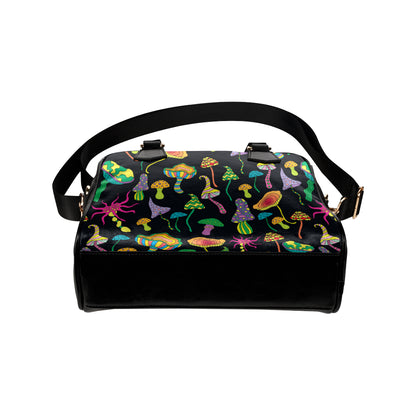 Psychedelic Mushroom Pattern Print Design A02 Shoulder Handbag