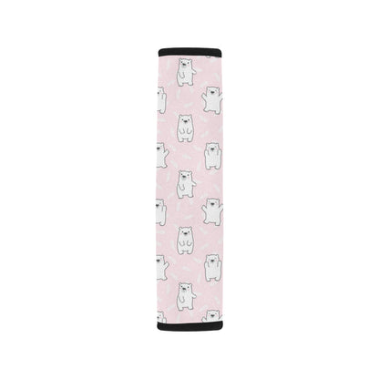 Polar Bear Pattern Print Design PB09 Car Seat Belt Cover