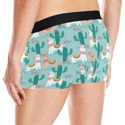 Llama Cactus Pattern Print Design 08 Men's Boxer Briefs