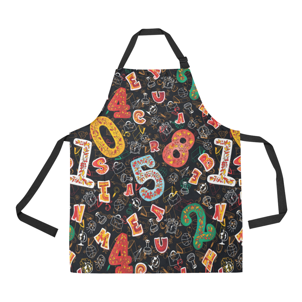 Number Pattern Print Design A03 Apron with Pocket