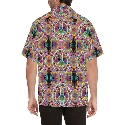 Peace Sign Pattern Print Design A03 Men's Hawaiian Shirt