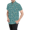 Sea Turtle Pattern Print Design T02 Men's Short Sleeve Button Up Shirt