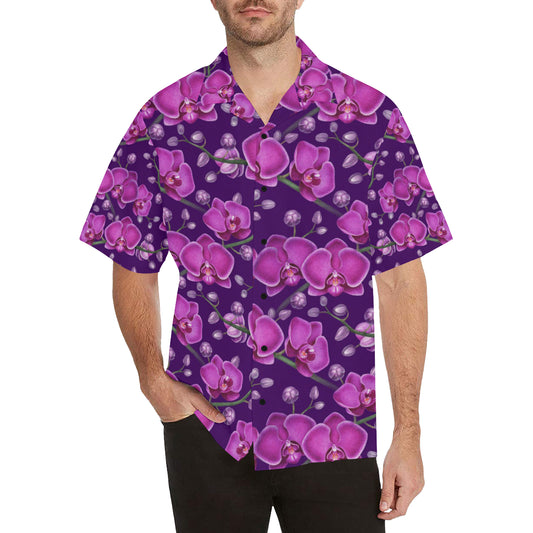 Orchid Pattern Print Design A03 Men's Hawaiian Shirt