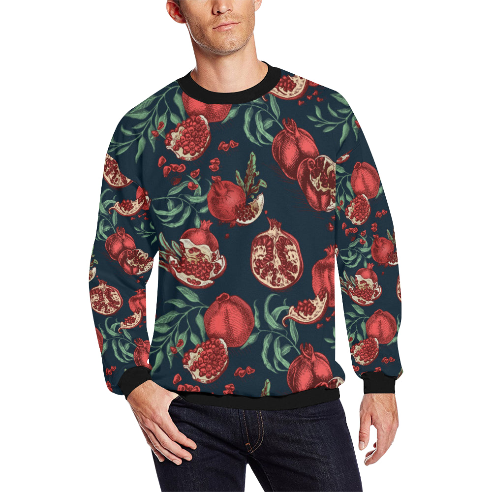 Pomegranate Pattern Print Design PG04 Men Long Sleeve Sweatshirt