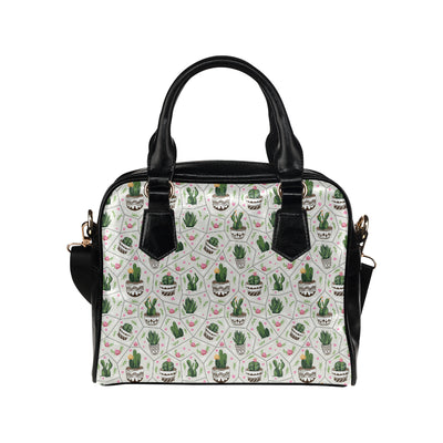 Cactus Pattern Print Design 04 Shoulder Handbag