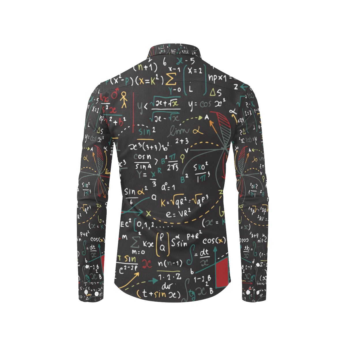 Math Pattern Print Design 04 Men's Long Sleeve Shirt