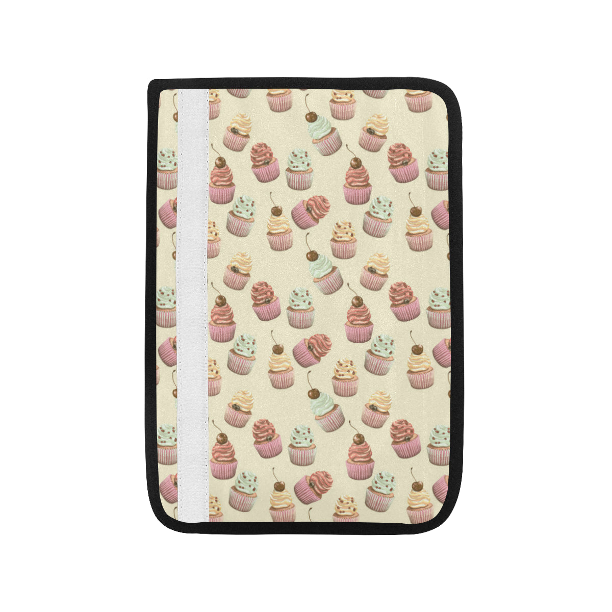 Cupcake Pattern Print Design 04 Car Seat Belt Cover