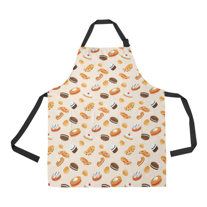 Biscuit Pattern Print Design 01 Apron with Pocket