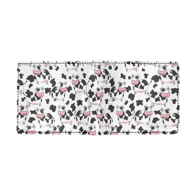 Cow Pattern Print Design 02 Men's ID Card Wallet