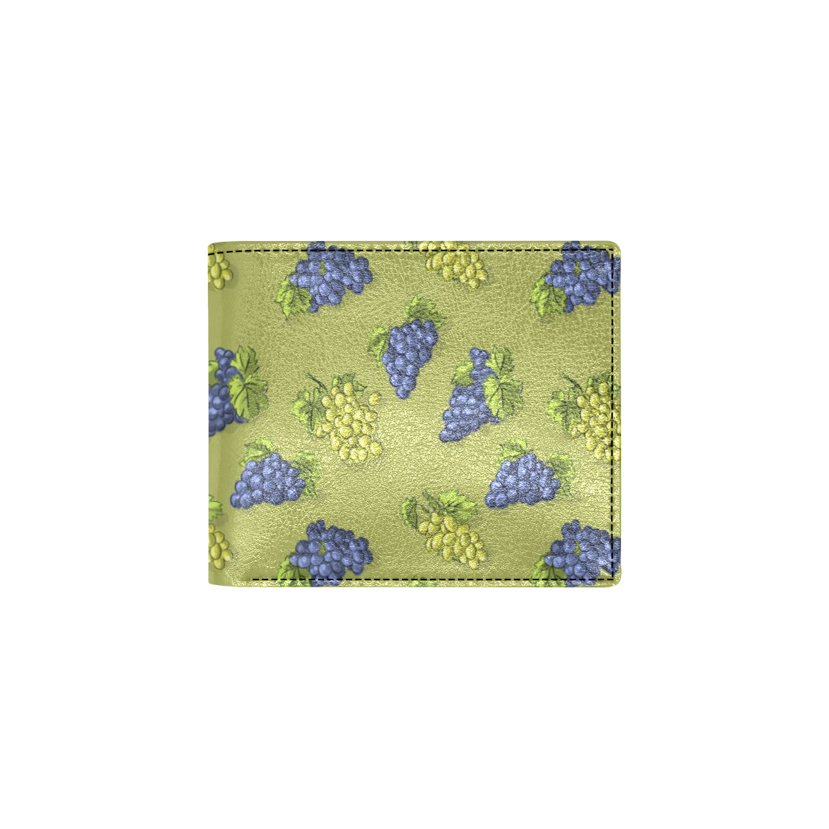 Grape Pattern Print Design GP08 Men's ID Card Wallet