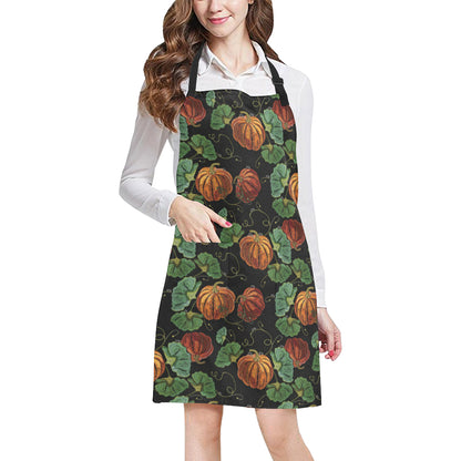 Pumpkin Pattern Print Design A02 Apron with Pocket
