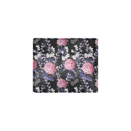 Hydrangea Pattern Print Design HD04 Men's ID Card Wallet