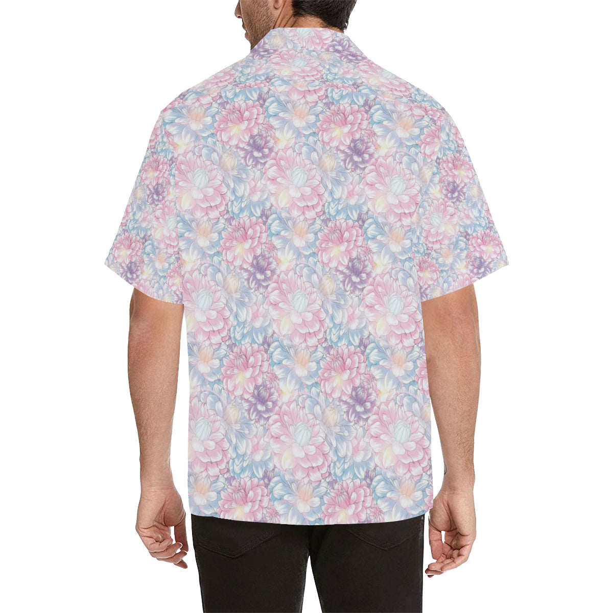 Dahlia Pattern Print Design 01 Men's Hawaiian Shirt