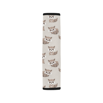 Raccoon Pattern Print Design A05 Car Seat Belt Cover