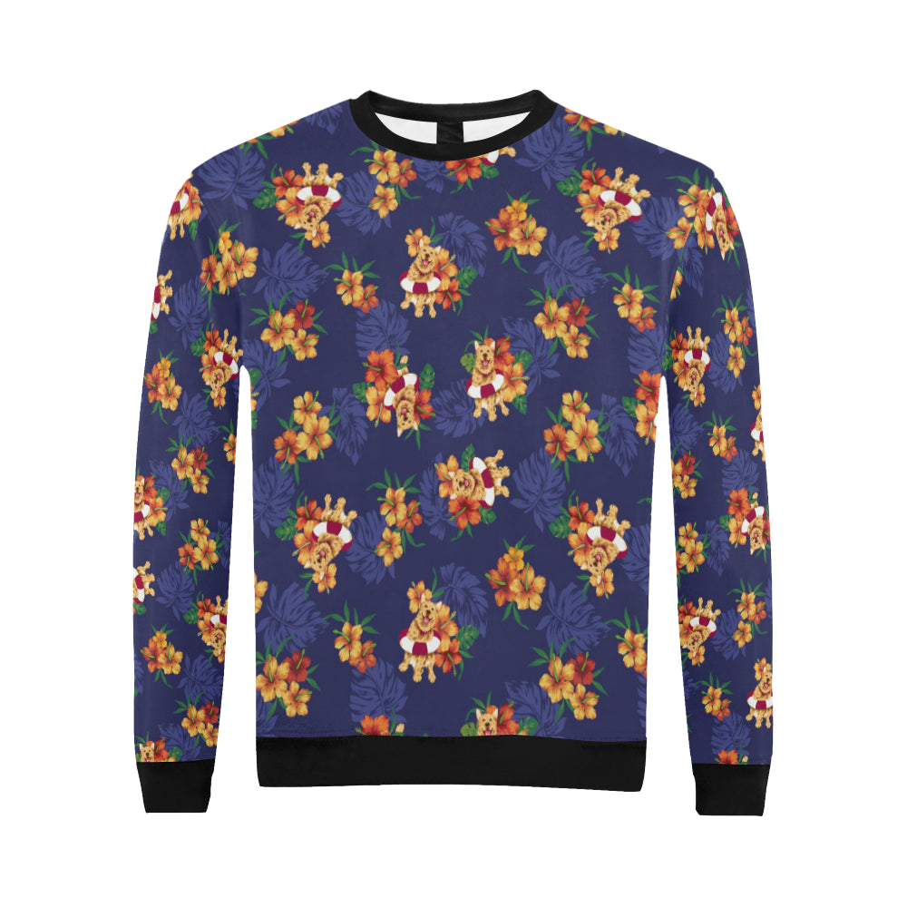 Hawaiian Themed Pattern Print Design H02 Men Long Sleeve Sweatshirt