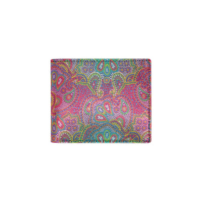 Boho Pattern Print Design 02 Men's ID Card Wallet