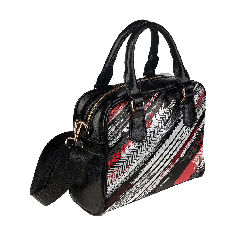 Racing Pattern Print Design A03 Shoulder Handbag