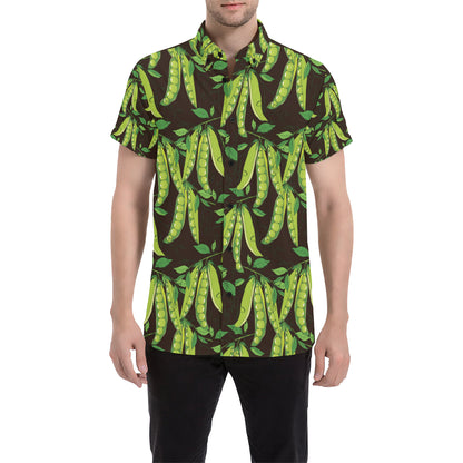 Peas Pattern Print Design A03 Men's Short Sleeve Button Up Shirt