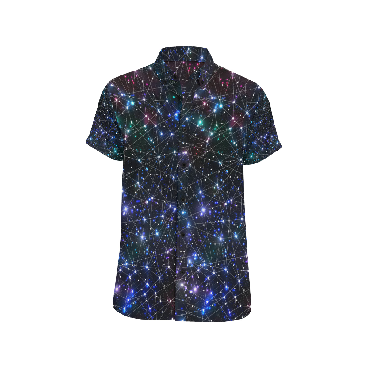 Cosmic Pattern Print Design 01 Men's Short Sleeve Button Up Shirt
