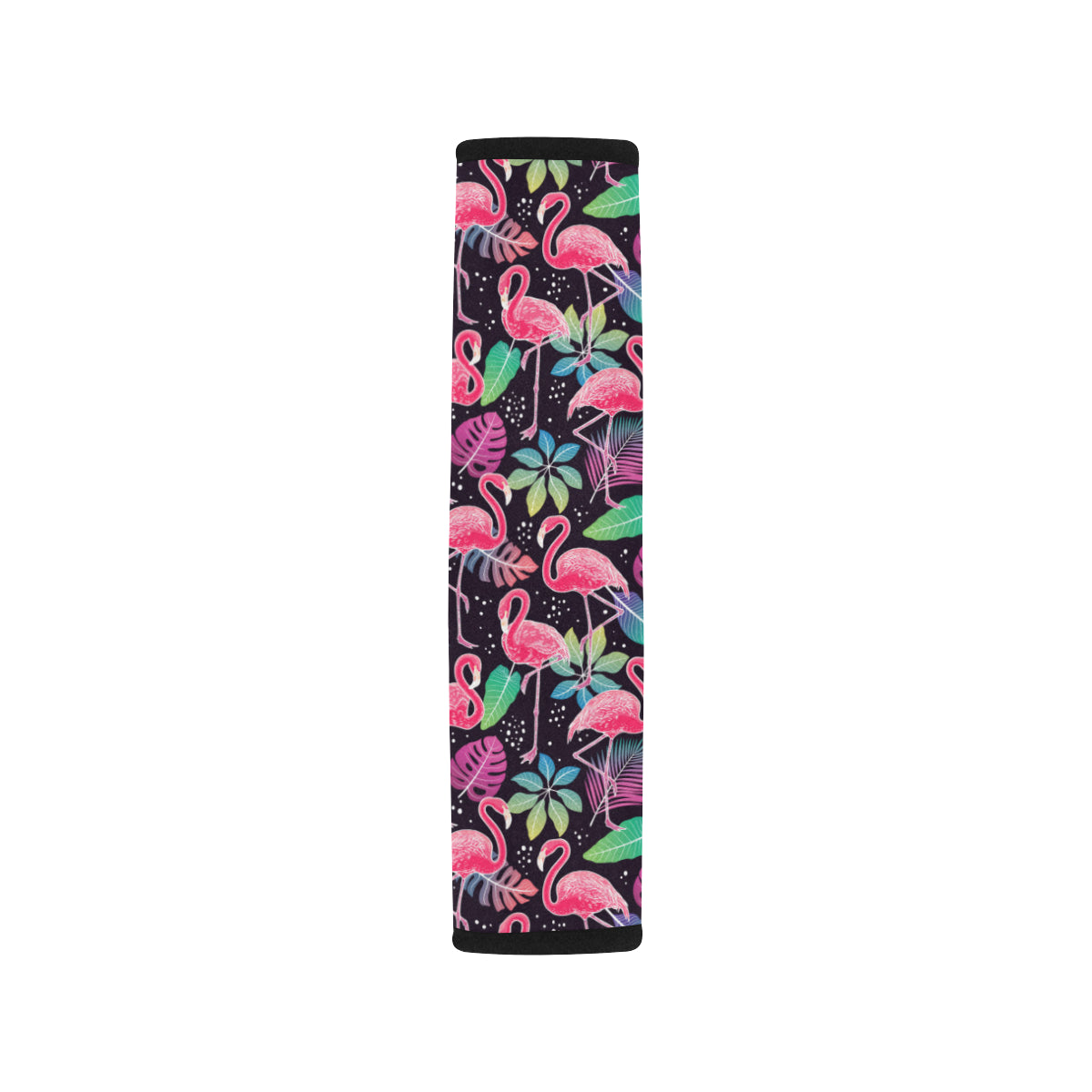Flamingo Tropical leaves Neon Print Car Seat Belt Cover