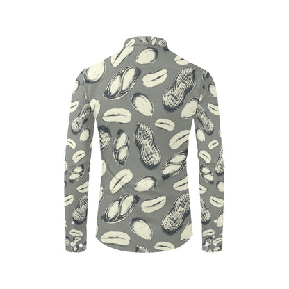 Peanut Pattern Print Design A01 Men's Long Sleeve Shirt