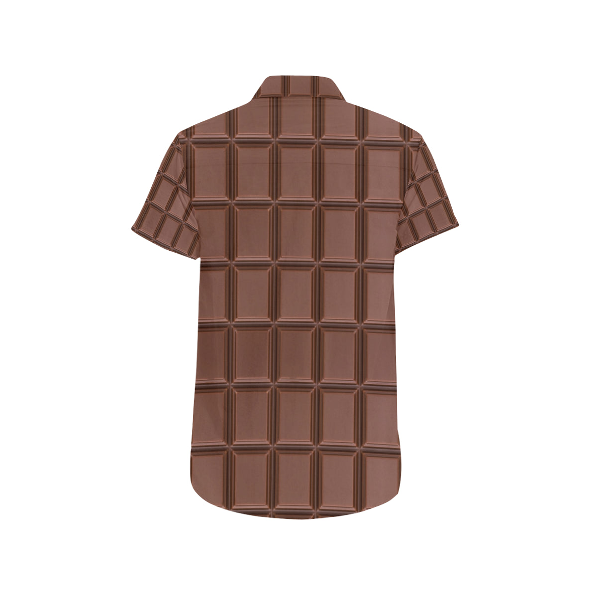 Chocolate Pattern Print Design 03 Men's Short Sleeve Button Up Shirt