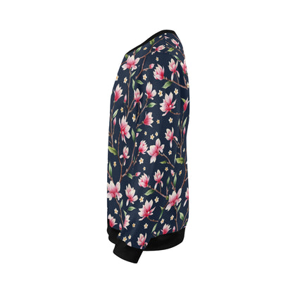 Magnolia Pattern Print Design MAG09 Men Long Sleeve Sweatshirt