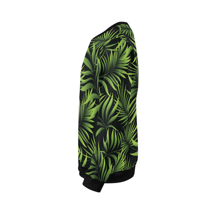 Palm Leaves Pattern Print Design PL07 Men Long Sleeve Sweatshirt