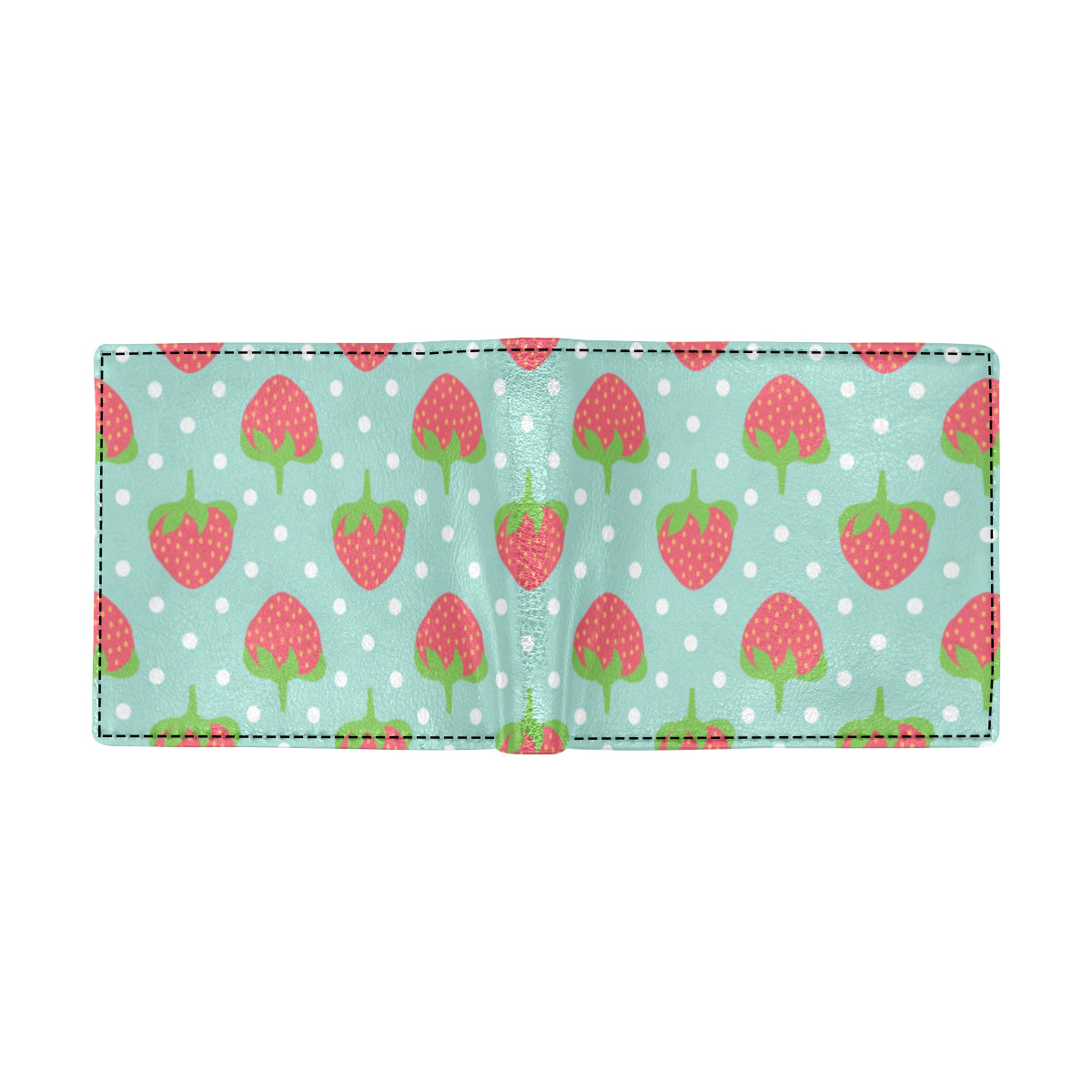 Strawberry Pattern Print Design SB06 Men's ID Card Wallet