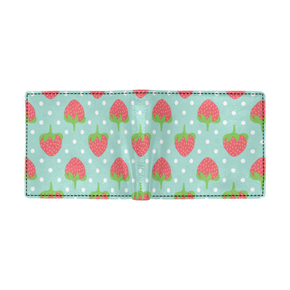 Strawberry Pattern Print Design SB06 Men's ID Card Wallet
