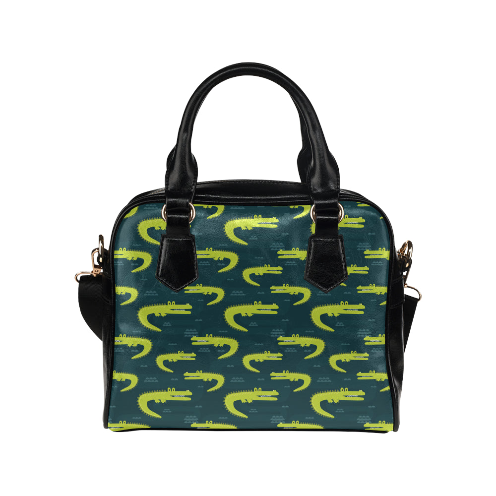 Alligator Pattern Print Design 03 Shoulder Handbag