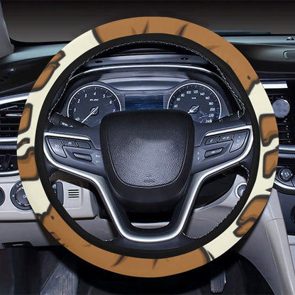 Bear Pattern Print Design BE05 Steering Wheel Cover with Elastic Edge