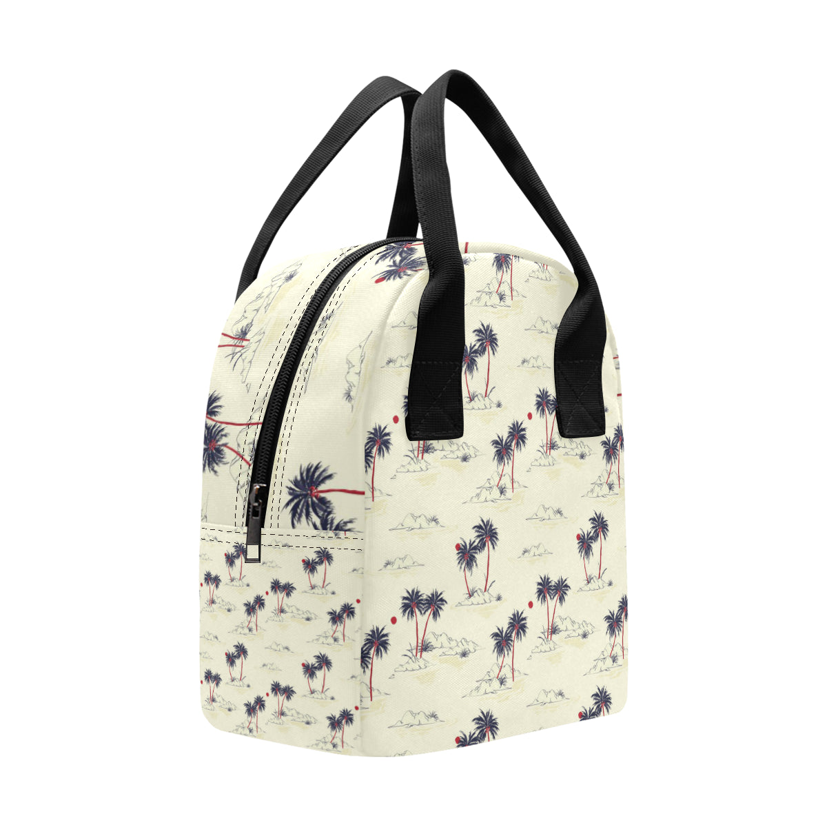 Palm Tree Pattern Print Design PT08 Insulated Lunch Bag
