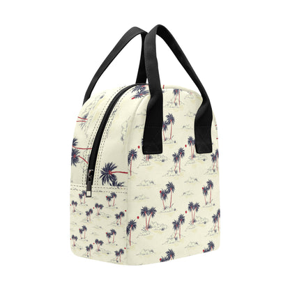 Palm Tree Pattern Print Design PT08 Insulated Lunch Bag