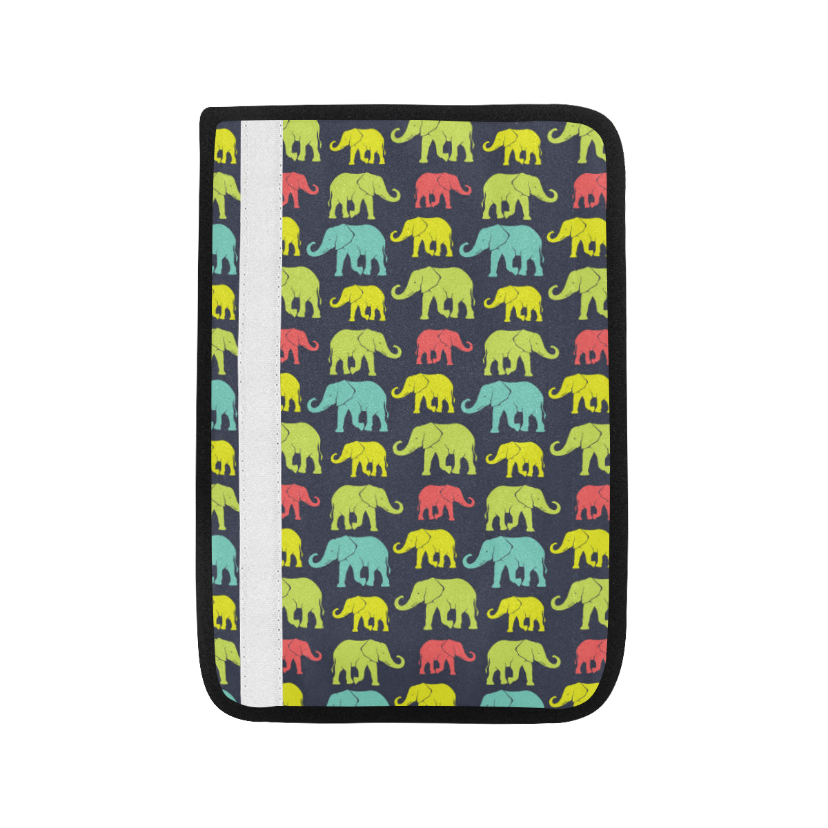 Elephant Neon Color Print Pattern Car Seat Belt Cover