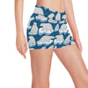 Polar Bear Pattern Print Design PB03 Yoga Shorts