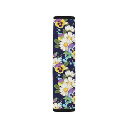 Pansy Pattern Print Design PS03 Car Seat Belt Cover