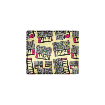Synthesizer Pattern Print Design 01 Men's ID Card Wallet