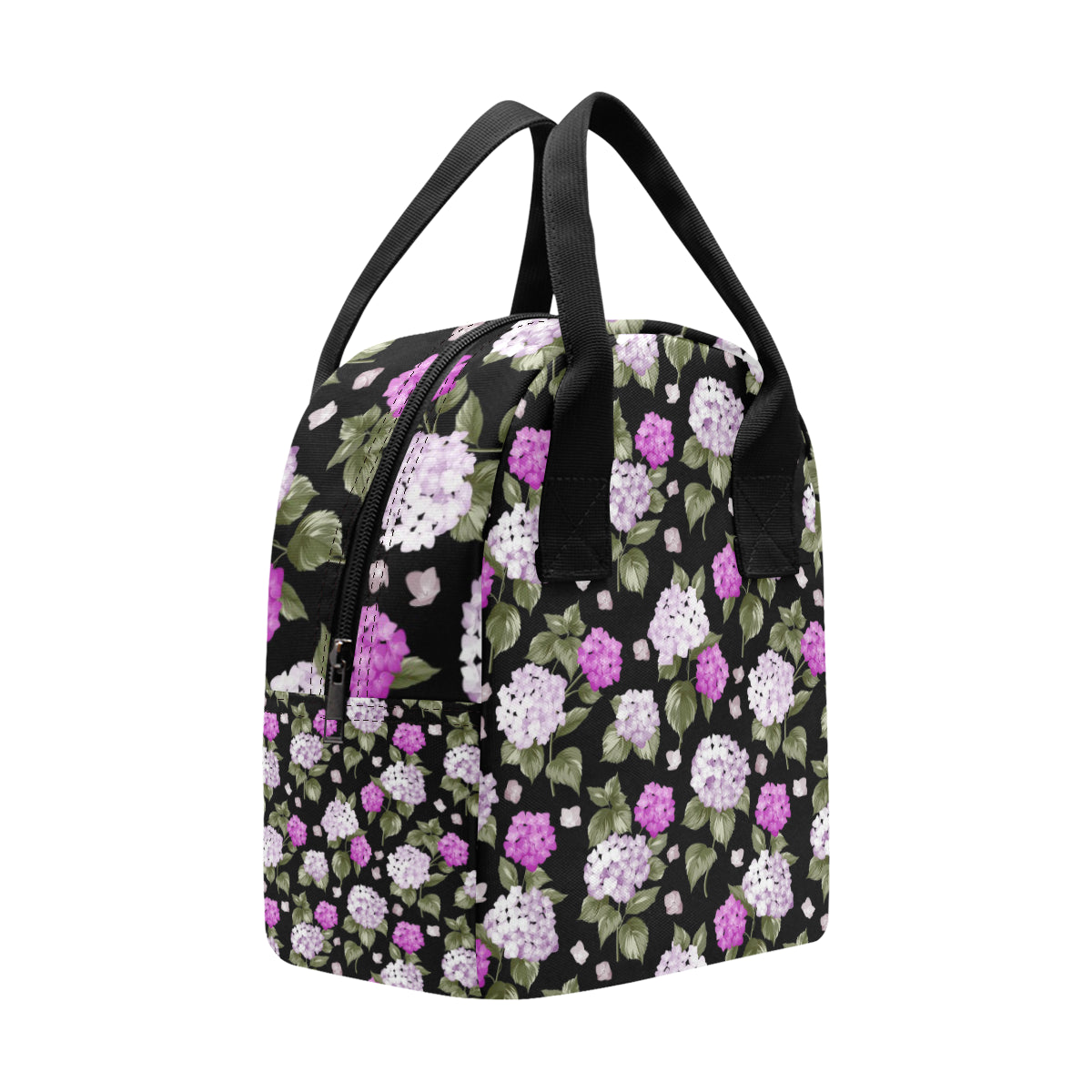 Hydrangea Pattern Print Design HD011 Insulated Lunch Bag