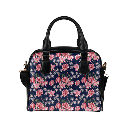 Rose Pattern Print Design A05 Shoulder Handbag