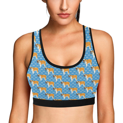 Bulldogs Pattern Print Design 06 Sports Bra