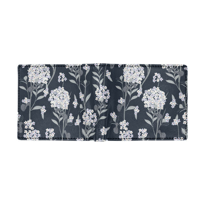 Hydrangea Pattern Print Design HD07 Men's ID Card Wallet