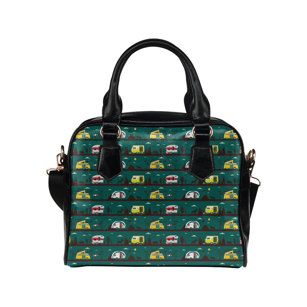 Camper Pattern Print Design 05 Shoulder Handbag