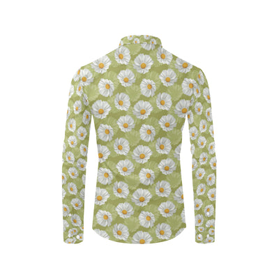 Daisy Pattern Print Design DS06 Men's Long Sleeve Shirt