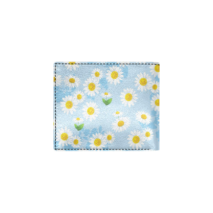 Daisy Pattern Print Design DS010 Men's ID Card Wallet